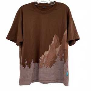 Portland Gear Brown Mountains Tee | Men’s Regular M Cotton T-Shirt